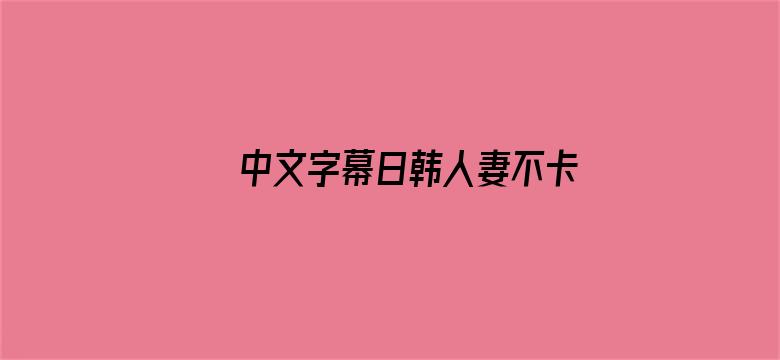 >中文字幕日韩人妻不卡一区横幅海报图