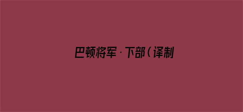 巴顿将军·下部（译制配音版）