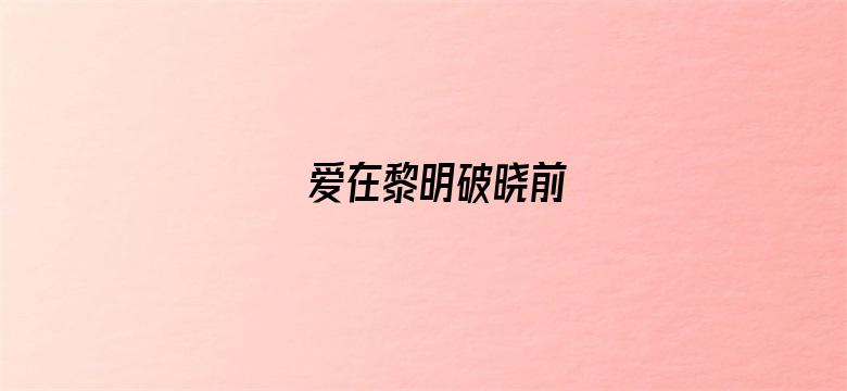 爱在黎明破晓前